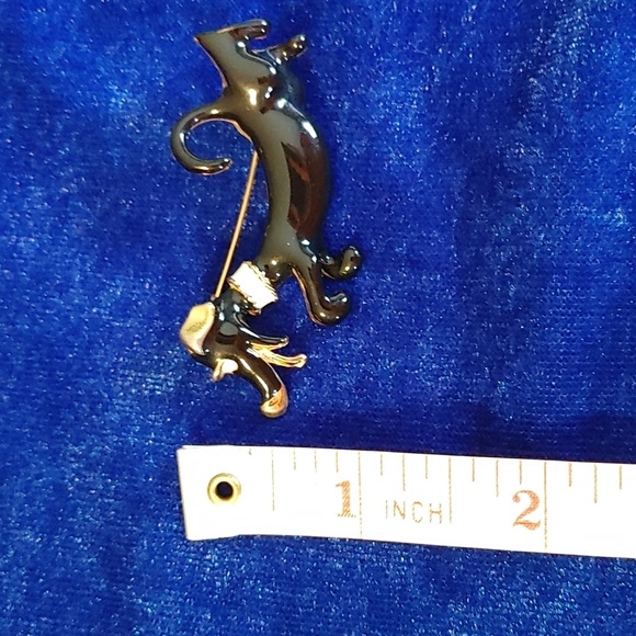 💚VINTAGE DACHSHUND/WEINER DOG BROOCH - Picture 5 of 5
